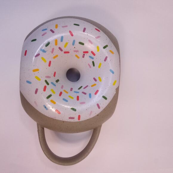 Donut Sharped Coffee Mug With Sprinkles Ceramic Mug - Picture 6 of 6